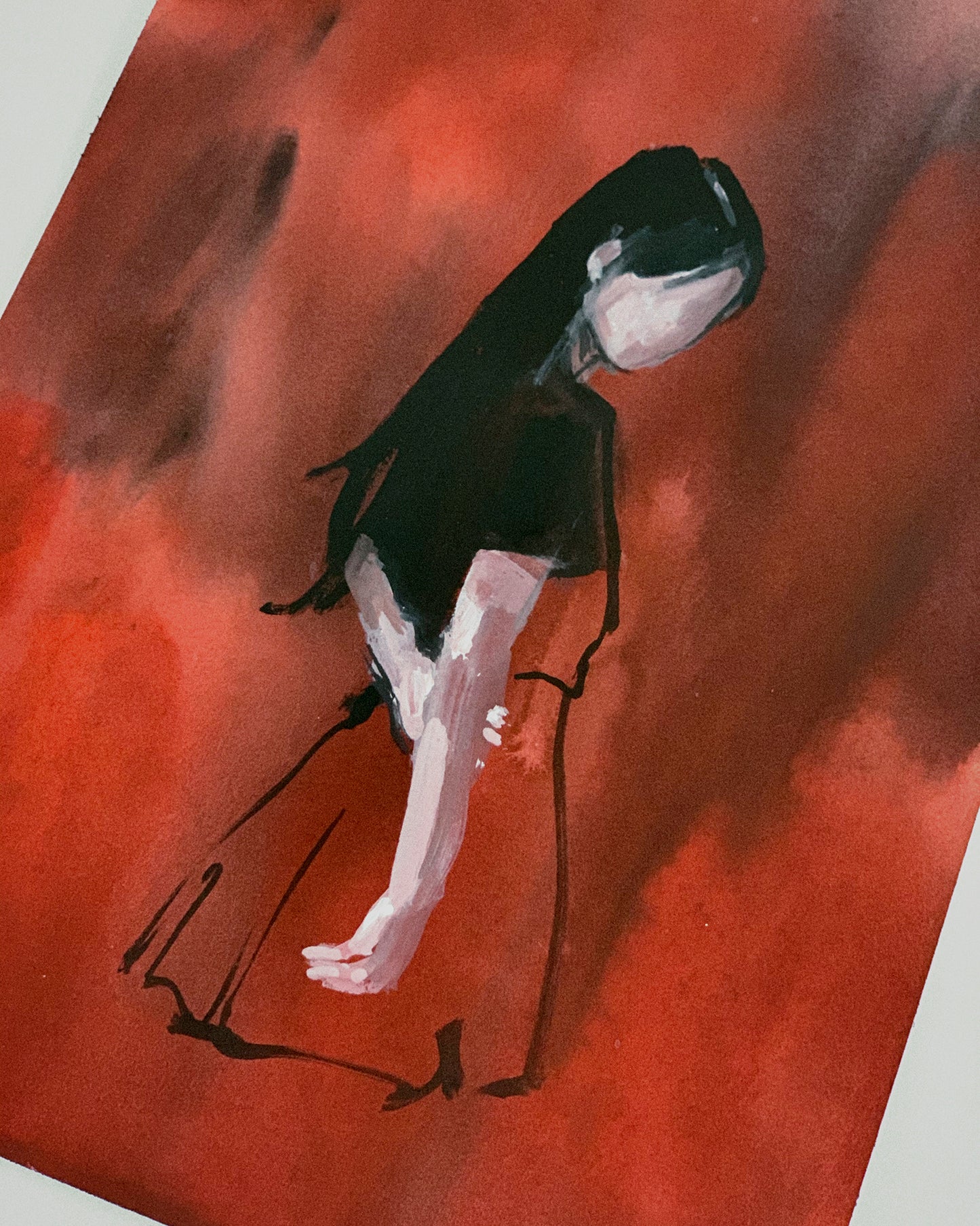 Volcano girl sketch (21x29 cm) 2021