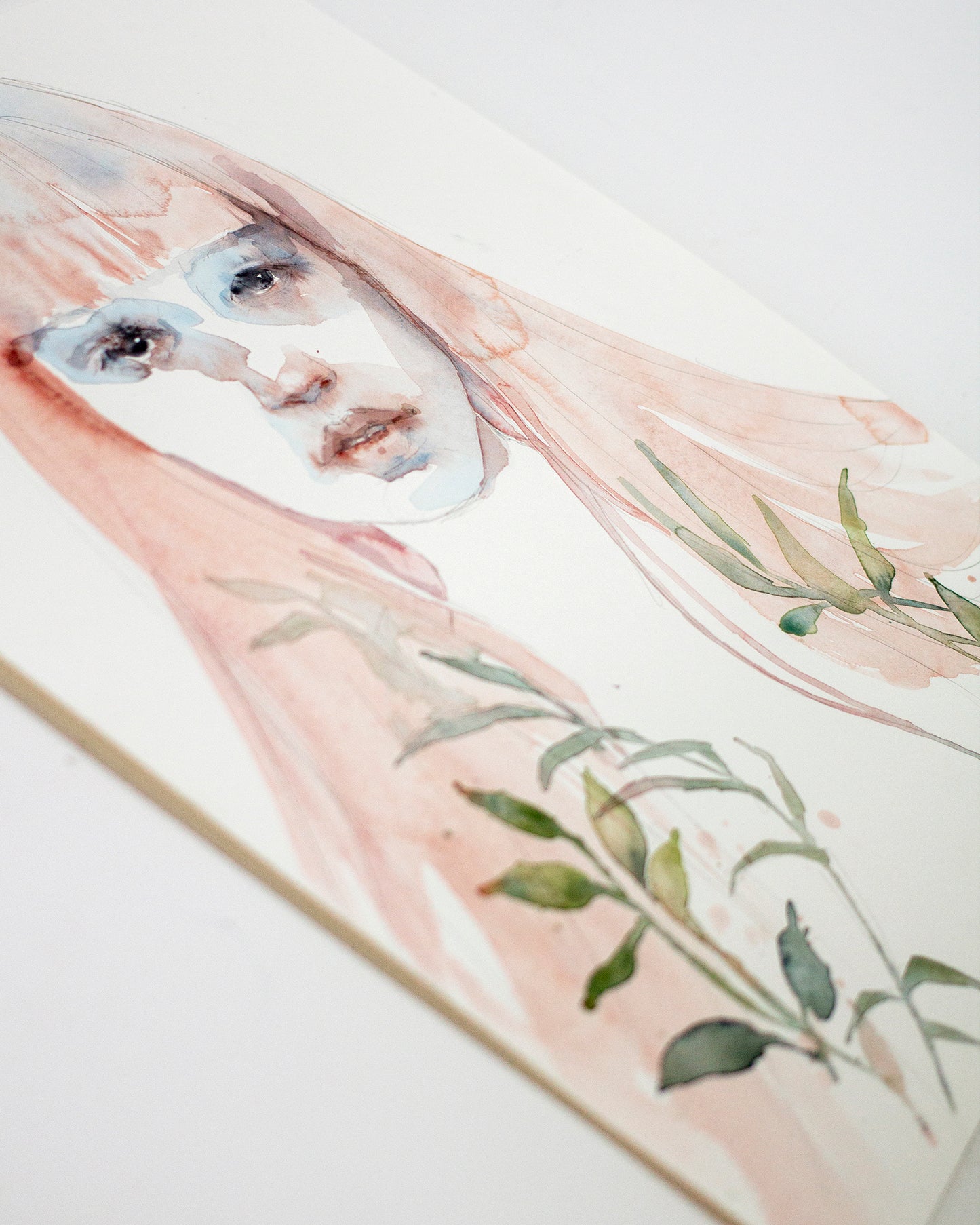 Pink hair (30x40 cm) 2022