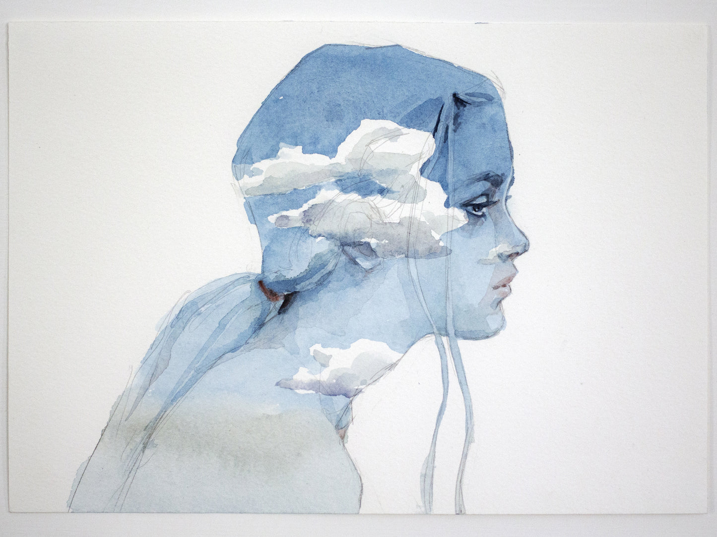 Clouds girl (18x25 cm) 2024