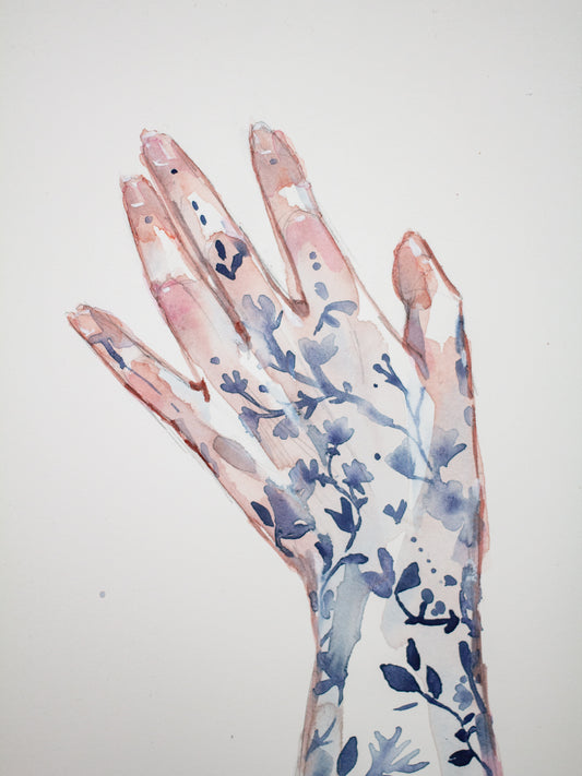 Porcelain hand sketch (29x38 cm) 2024