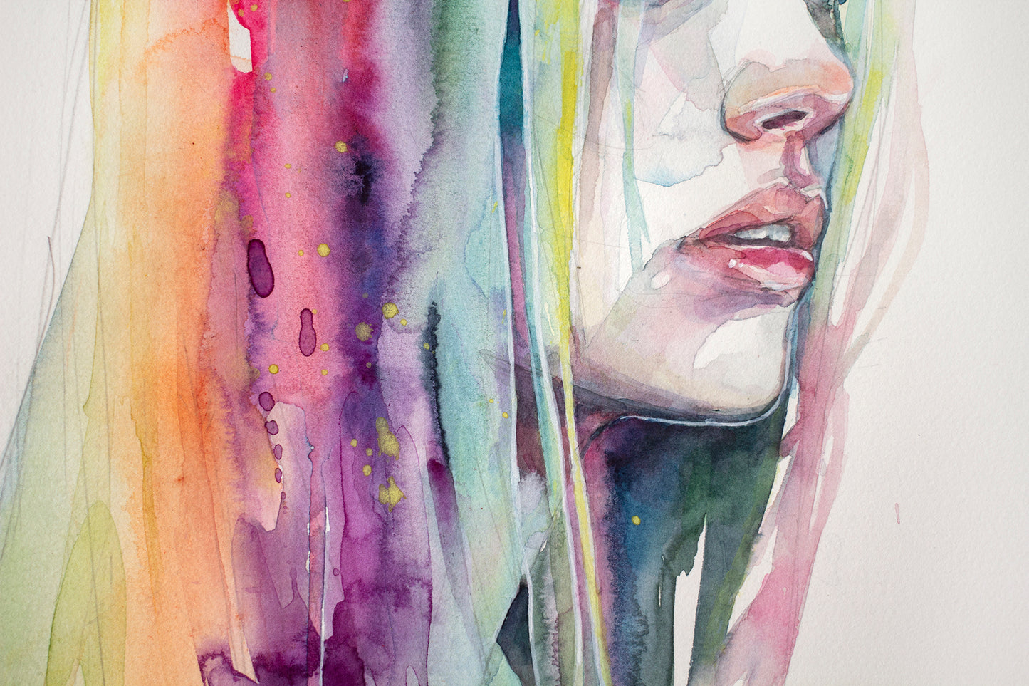 Rainbow waterfall (30x40 cm) 2025