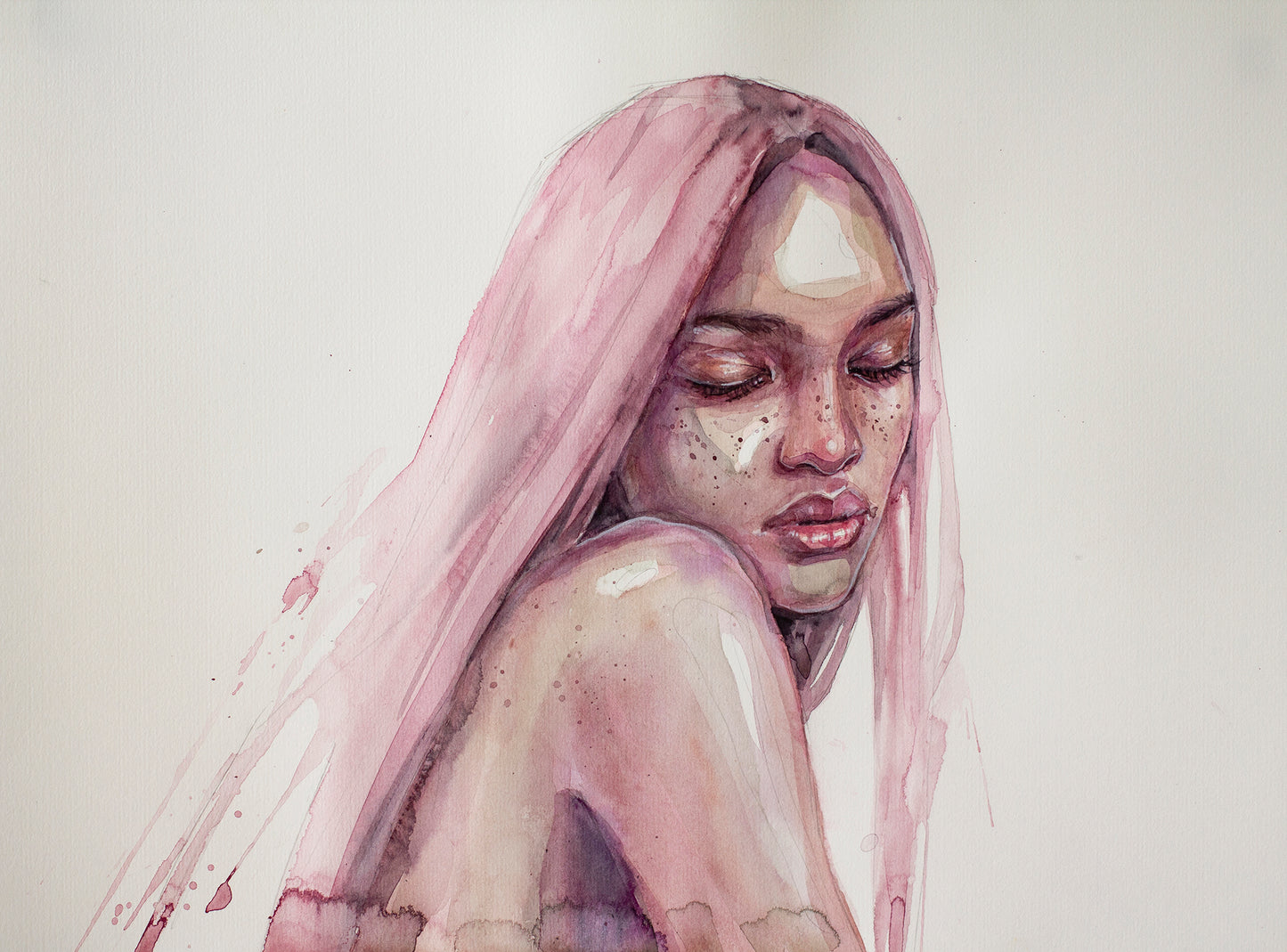 Pink freackles (40x30 cm) 2025