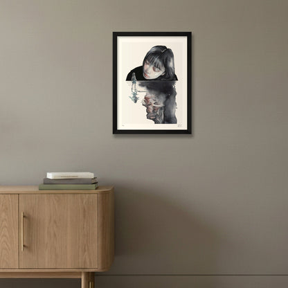 The Giant and the Fairy — 30×40cm, 12×16" Black Frame