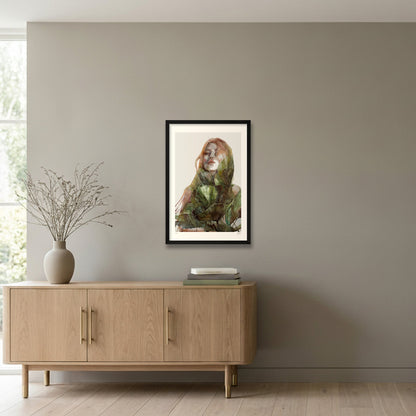 River Nymph — 40×60cm, 16×24" Black Frame