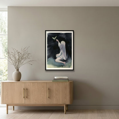 Night Ghost I — 59×84cm, 23×33" Black Frame