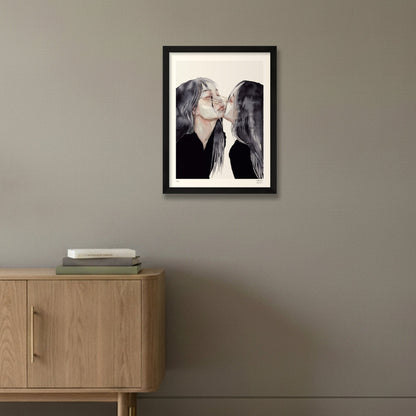 The Double — 30×40cm, 12×16" Black Frame