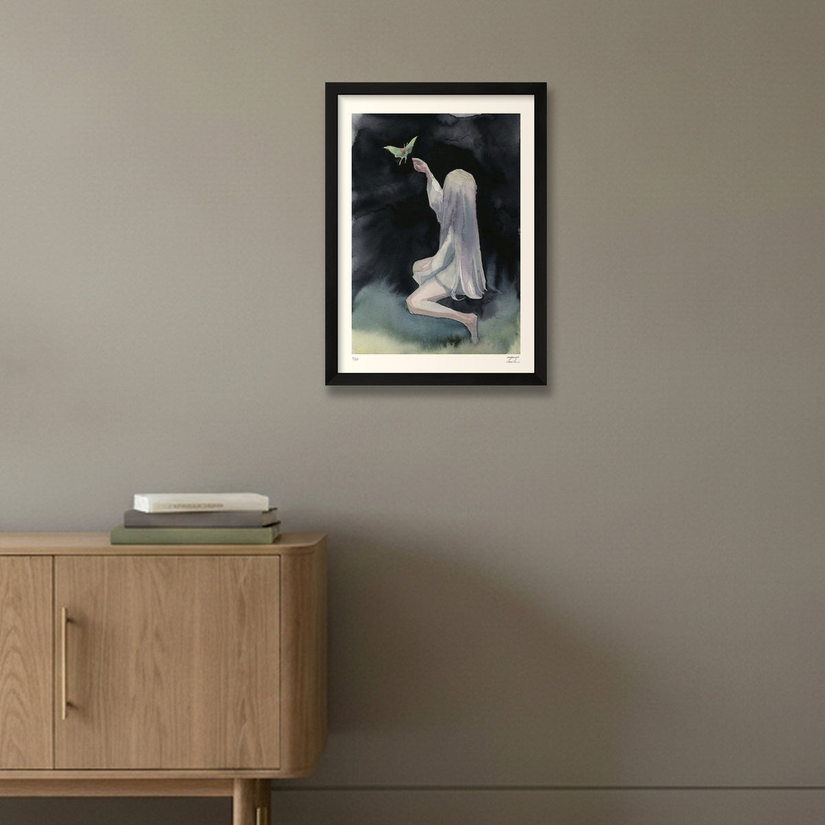 Night Ghost I — A3 (30×42cm, 12×17") Black Frame