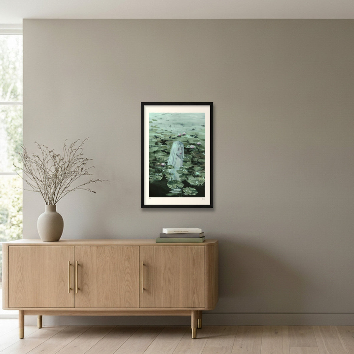 Water Nymph — 40×60cm, 16×24" Black Frame