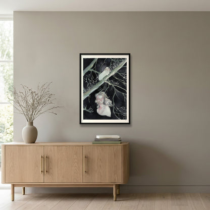 Night Ghost II — 59×84cm, 23×33" Black Frame