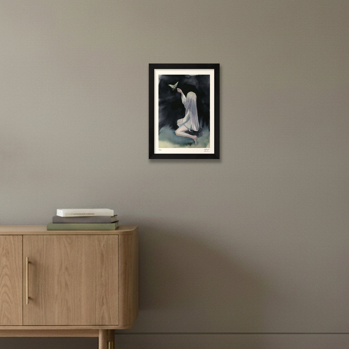 Night Ghost I — A4 (21×30cm, 8×12") Black Frame