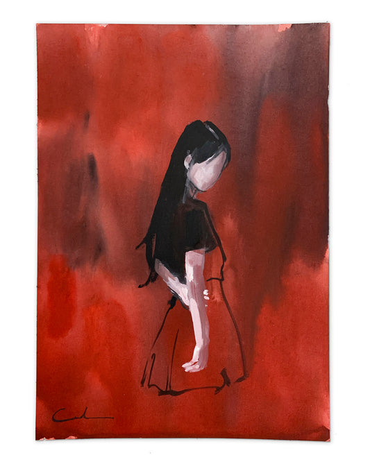 Volcano girl sketch (21x29 cm) 2021