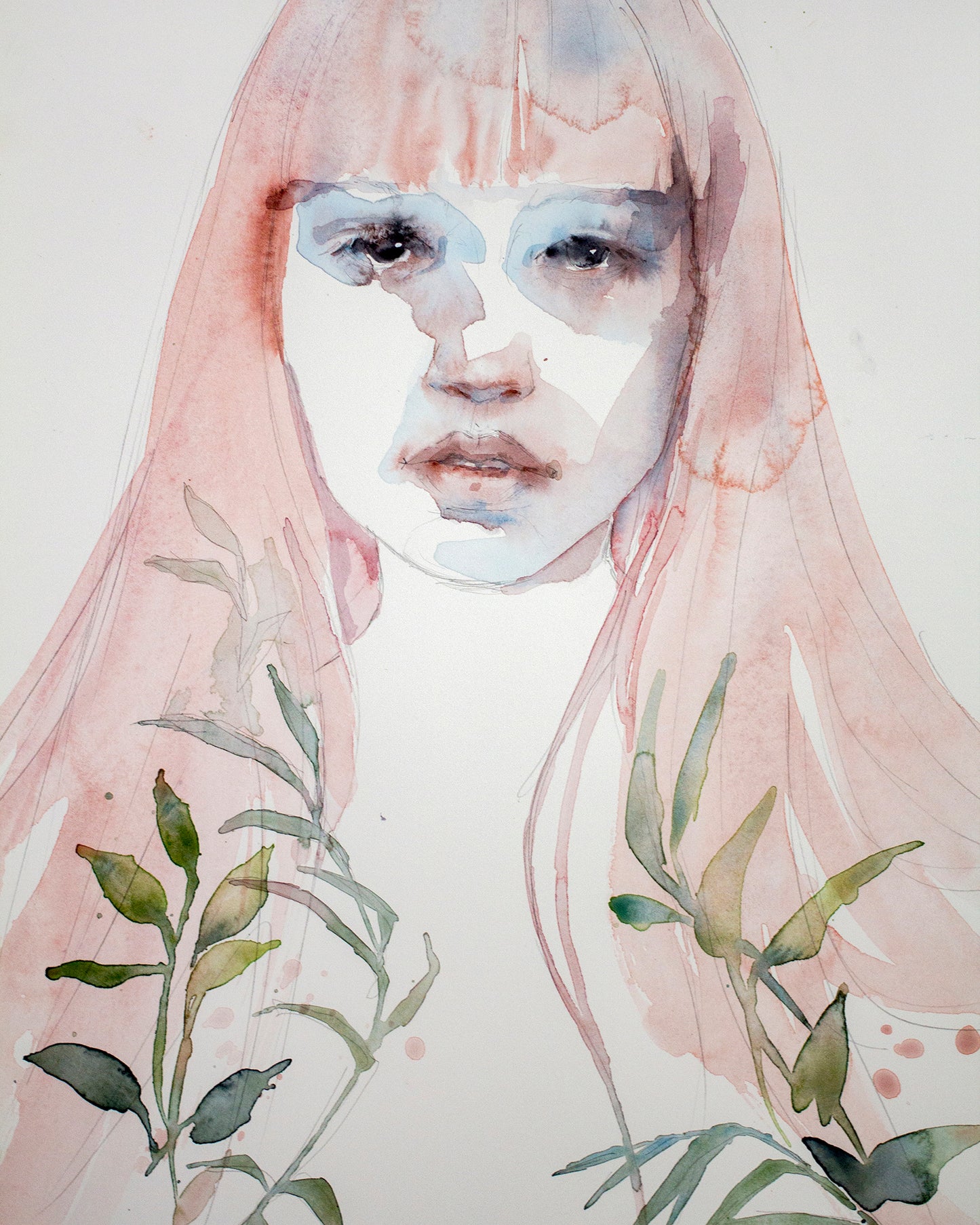 Pink hair (30x40 cm) 2022