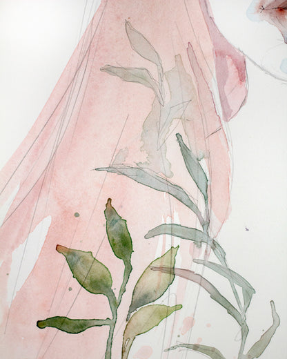 Pink hair (30x40 cm) 2022