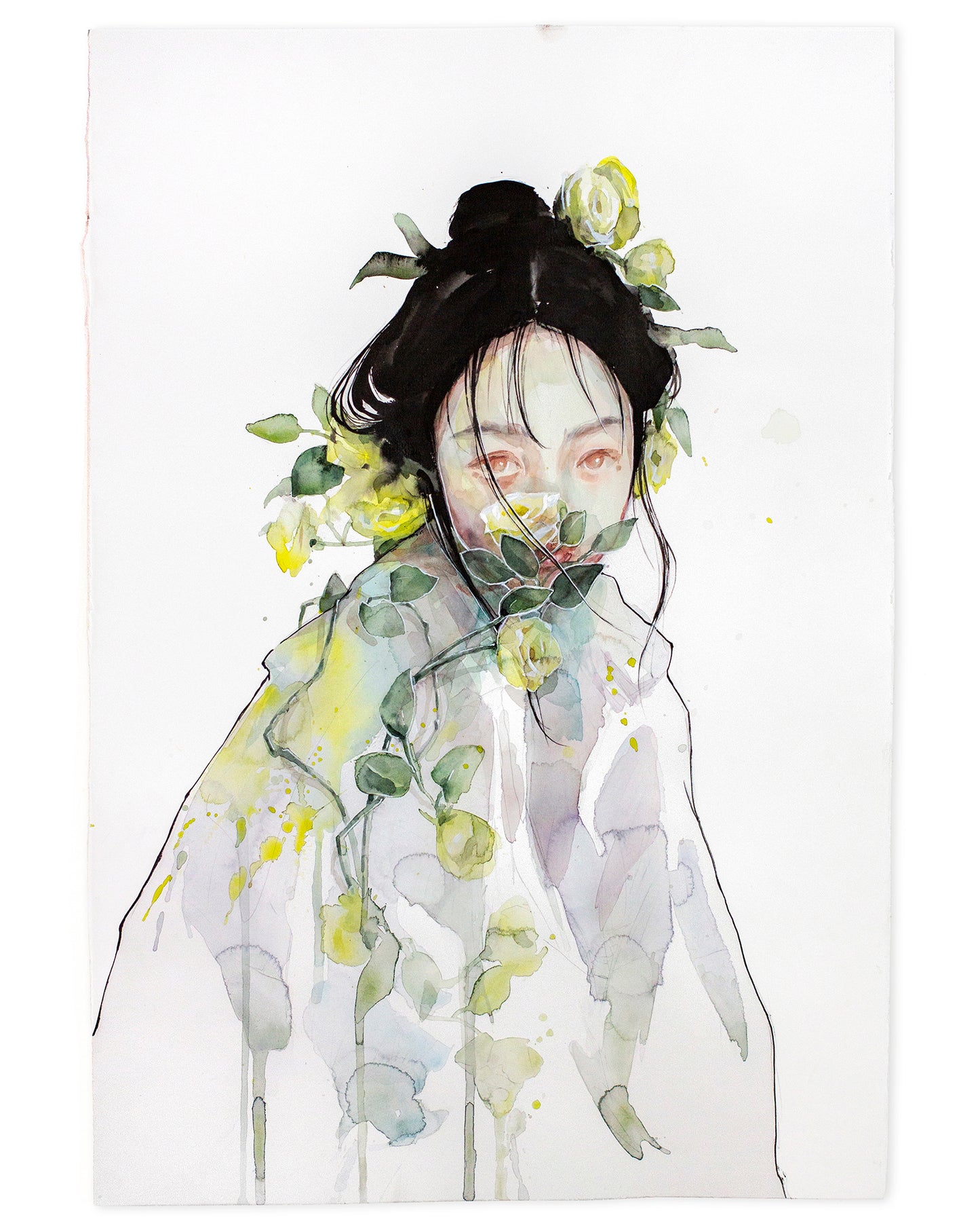 Lemon roses (38x56 cm) 2023