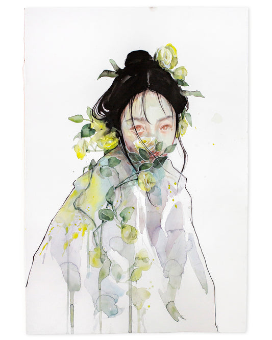 Lemon roses (38x56 cm) 2023