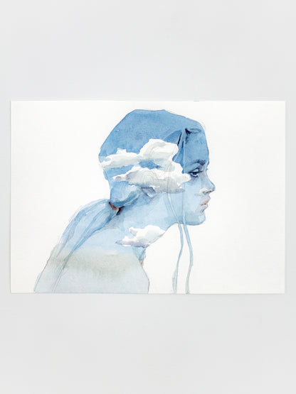 Clouds girl (18x25 cm) 2024