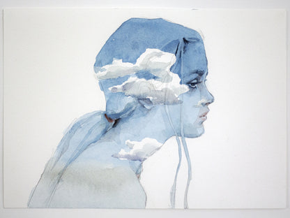 Clouds girl (18x25 cm) 2024
