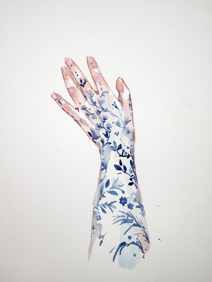 Porcelain hand sketch (29x38 cm) 2024