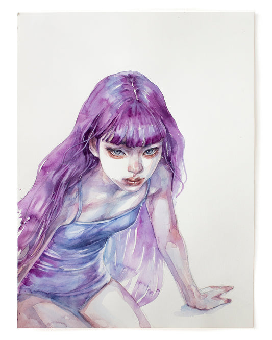 Violet girl (30x40 cm) 2024