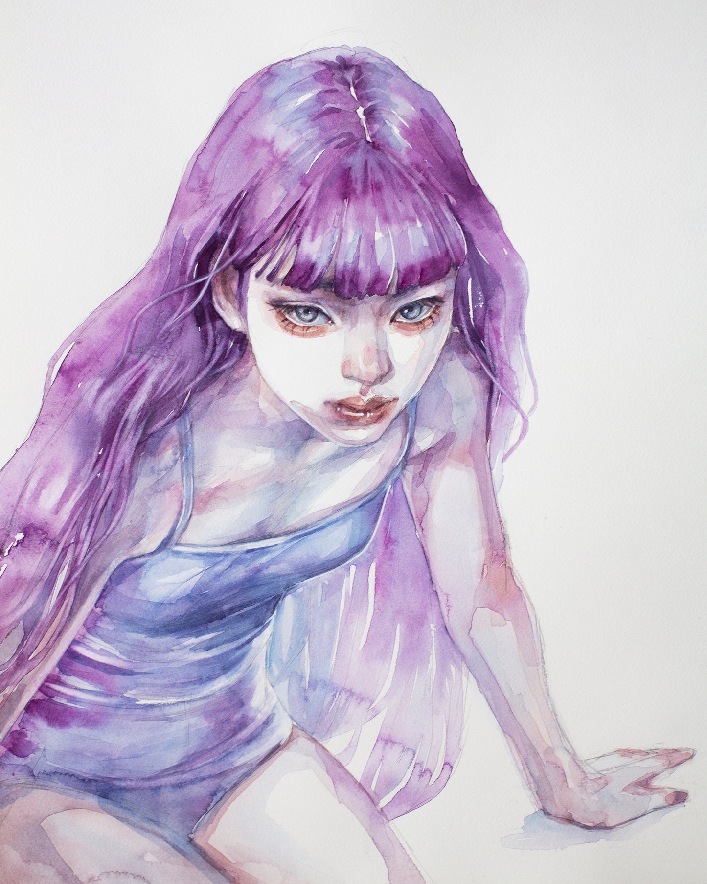 Violet girl (30x40 cm) 2024