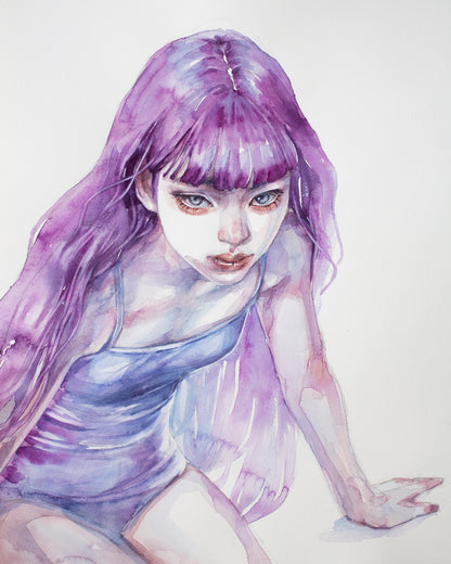 Violet girl (30x40 cm) 2024