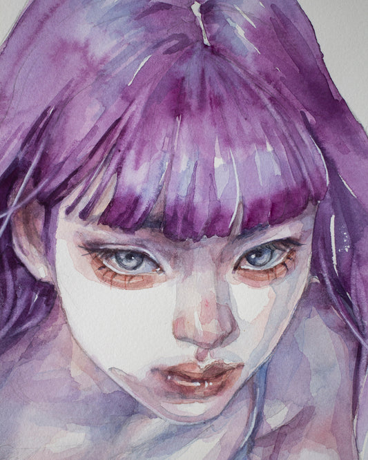 Violet girl (30x40 cm) 2024