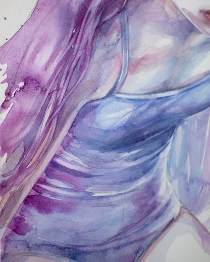 Violet girl (30x40 cm) 2024