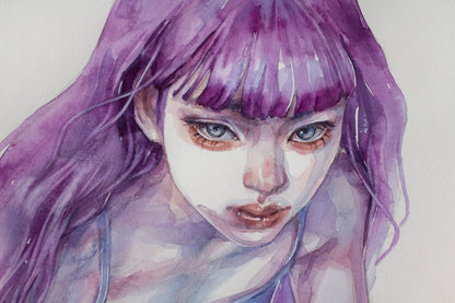 Violet girl (30x40 cm) 2024