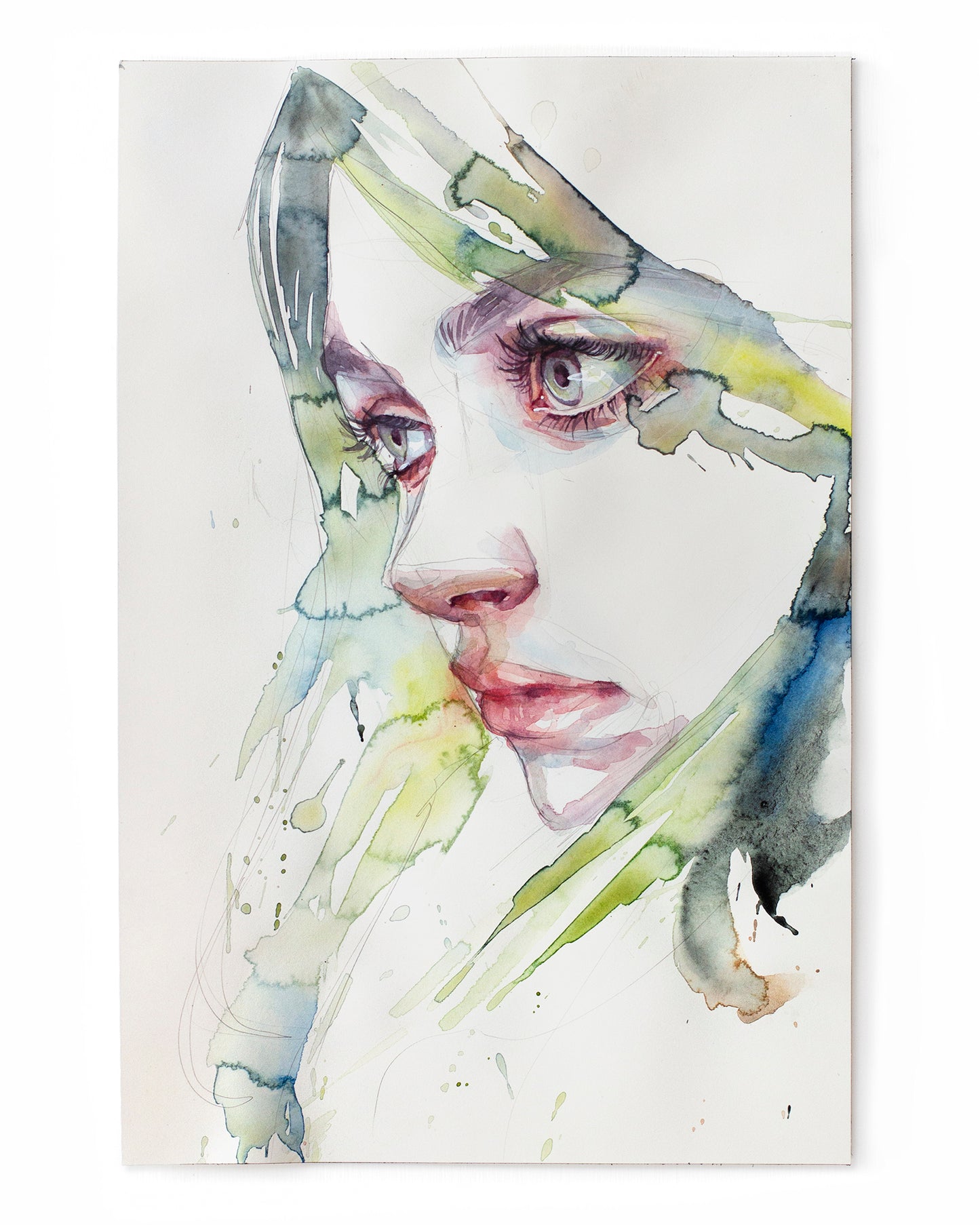 Echoes in green (30x46 cm) 2024