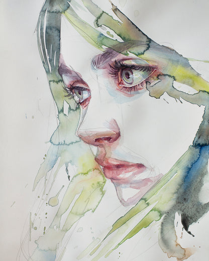 Echoes in green (30x46 cm) 2024