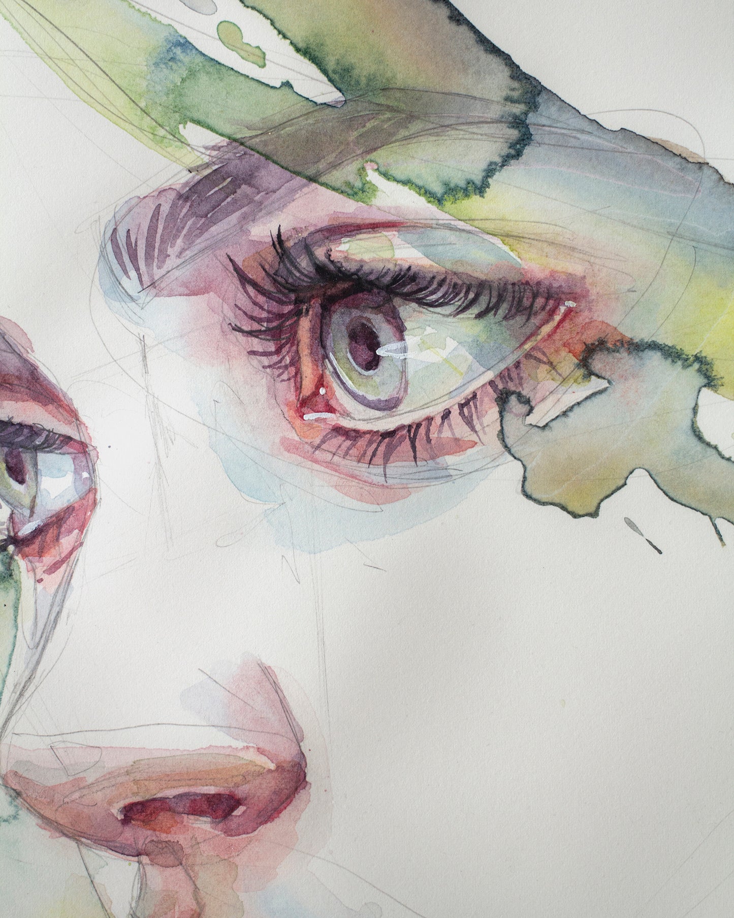 Echoes in green (30x46 cm) 2024