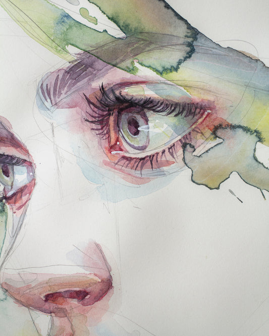 Echoes in green (30x46 cm) 2024