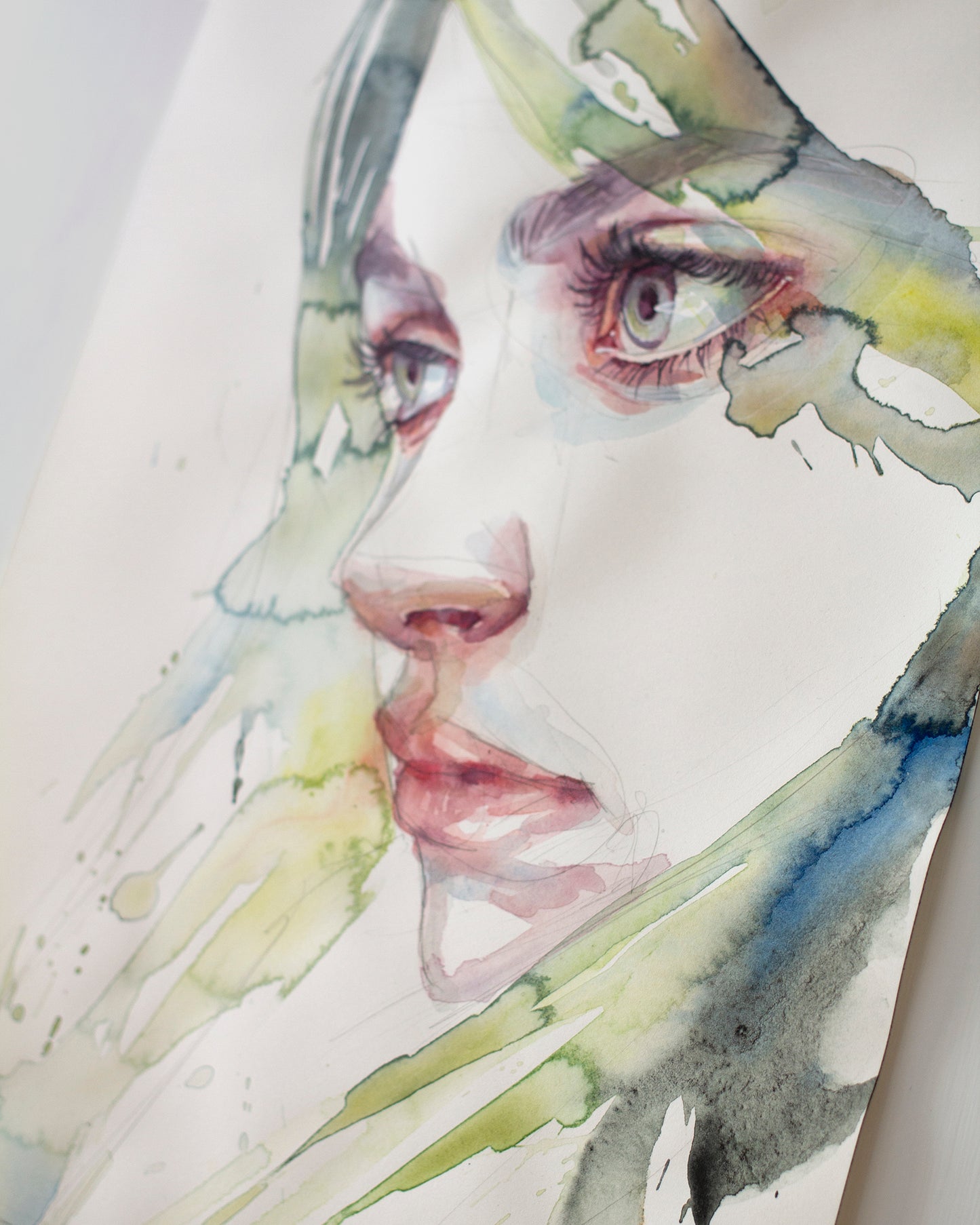 Echoes in green (30x46 cm) 2024