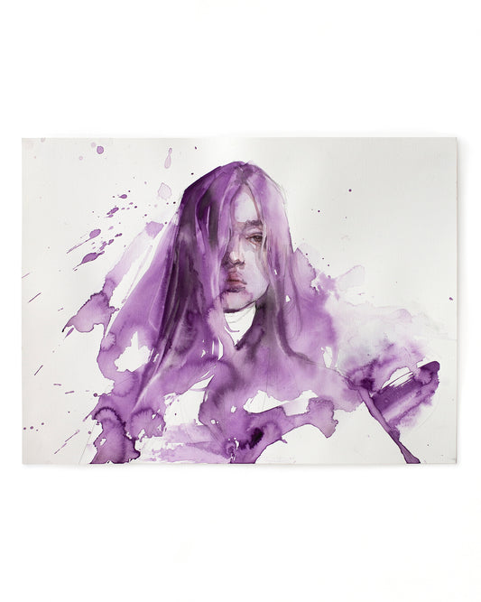 Tyrian purple strokes (40x30 cm) 2025