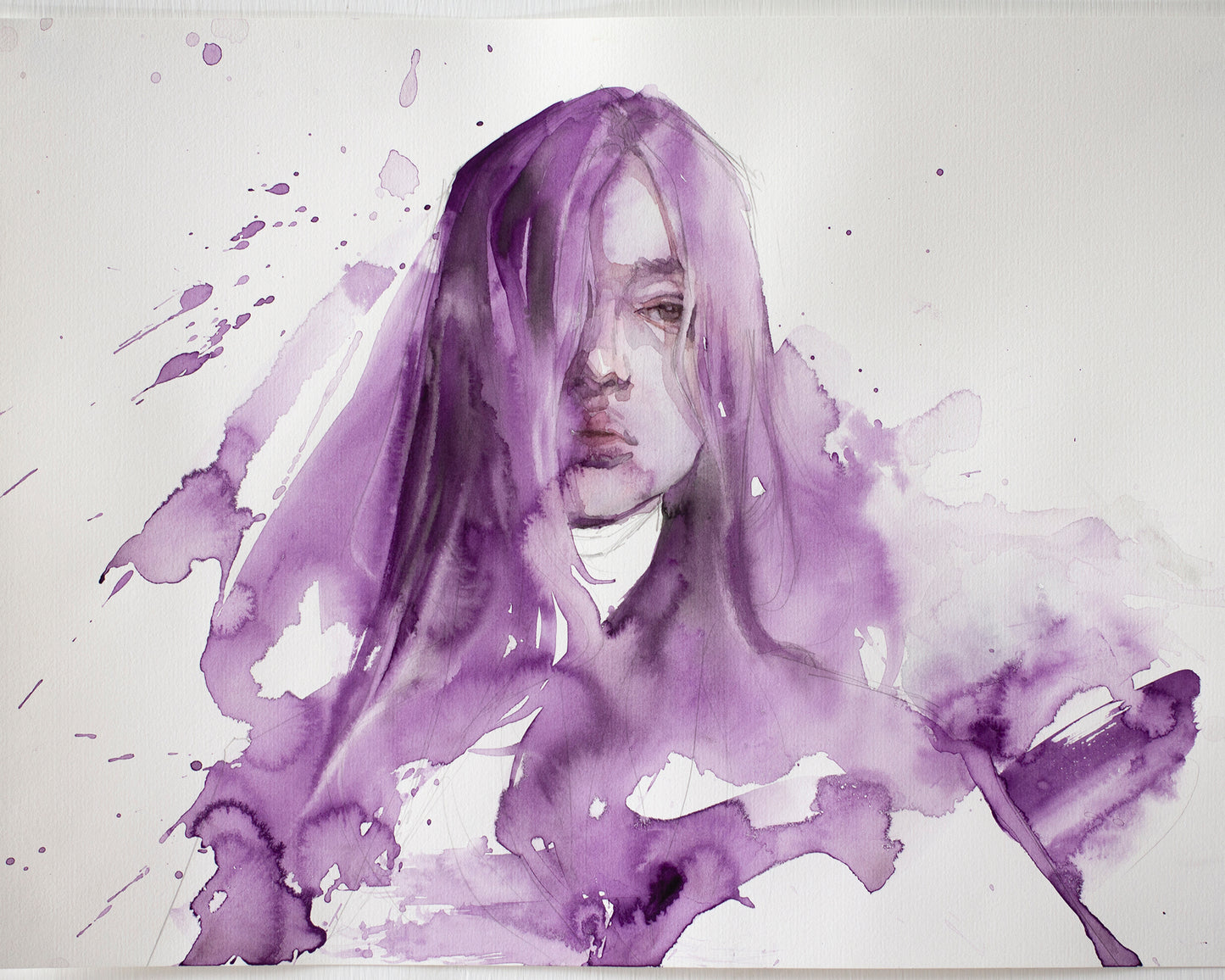Tyrian purple strokes (40x30 cm) 2025