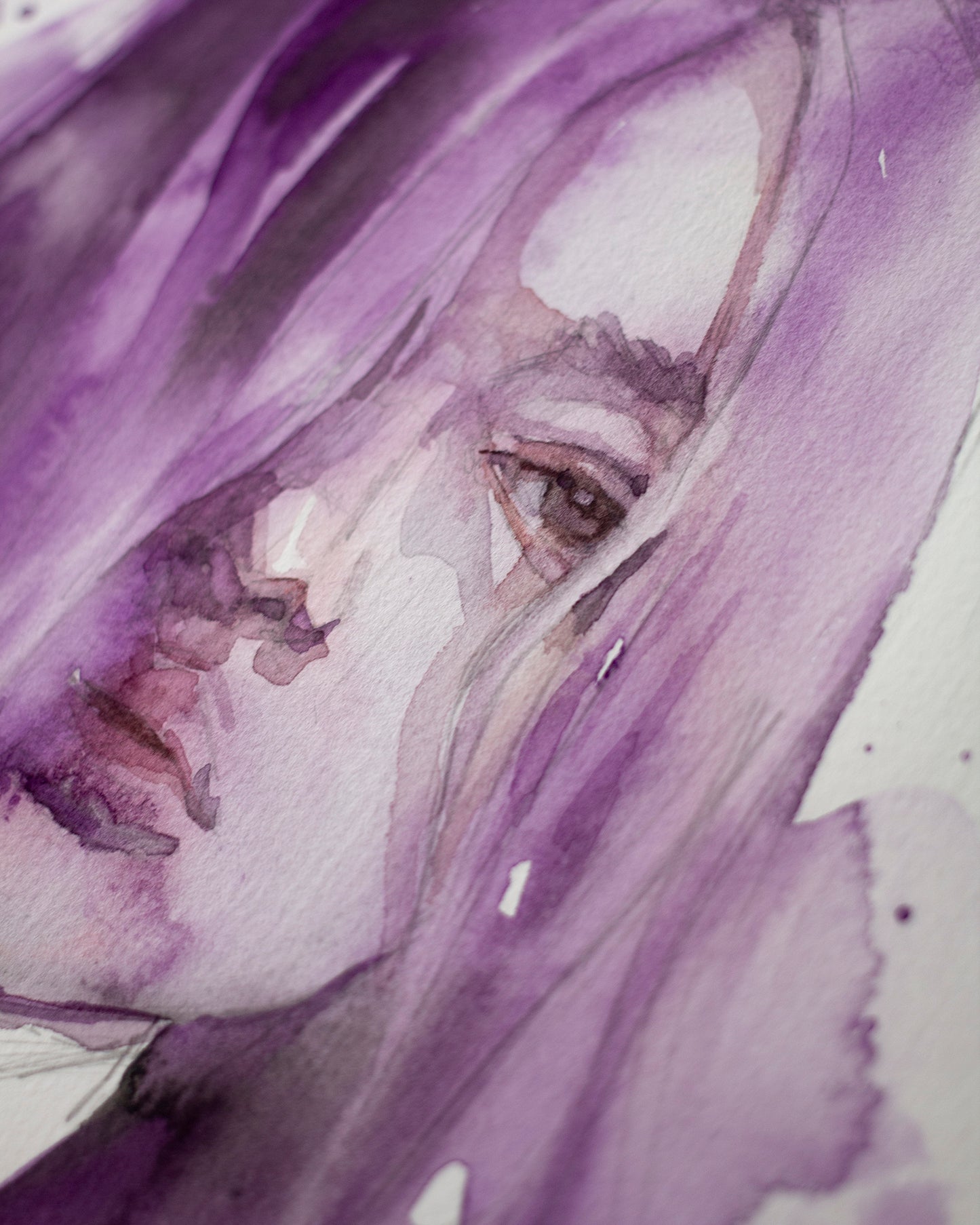 Tyrian purple strokes (40x30 cm) 2025