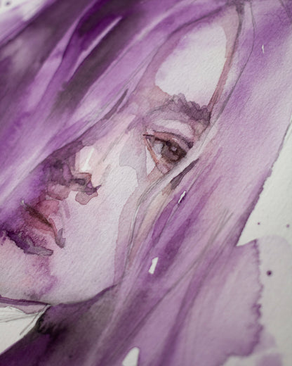Tyrian purple strokes (40x30 cm) 2025