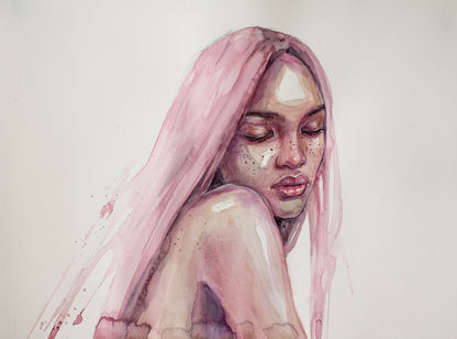 Pink freackles (40x30 cm) 2025