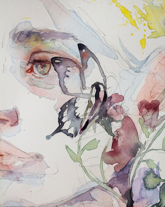 Black butterfly (40x30 cm) 2024