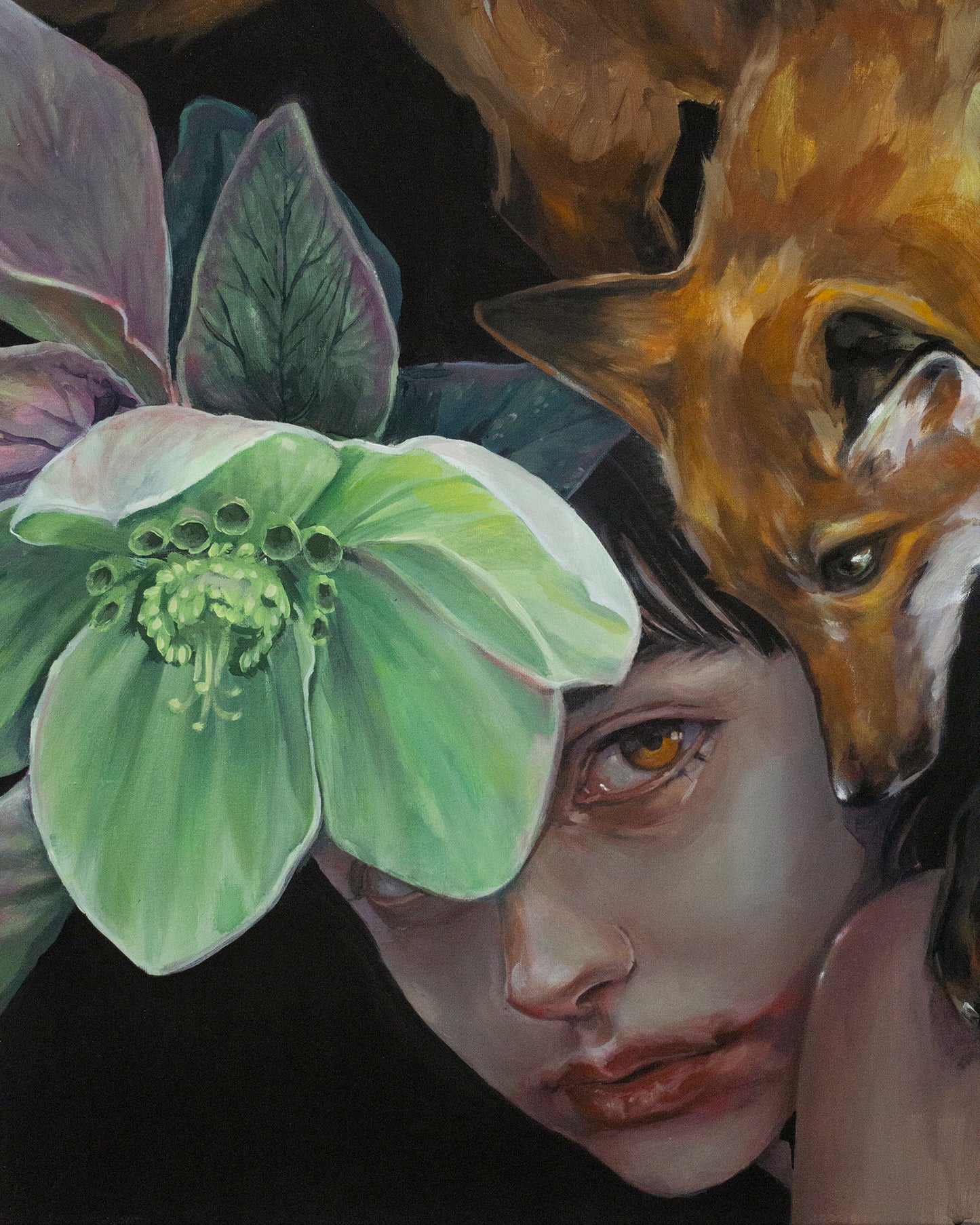 The call of the fox (40x50 cm) 2025