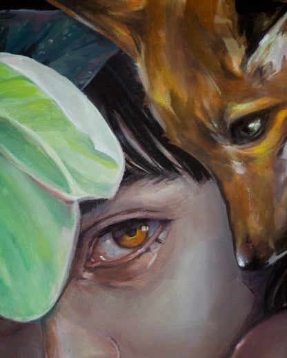 The call of the fox (40x50 cm) 2025