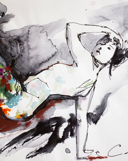 Flowers figure study III (21x15 cm) 2022