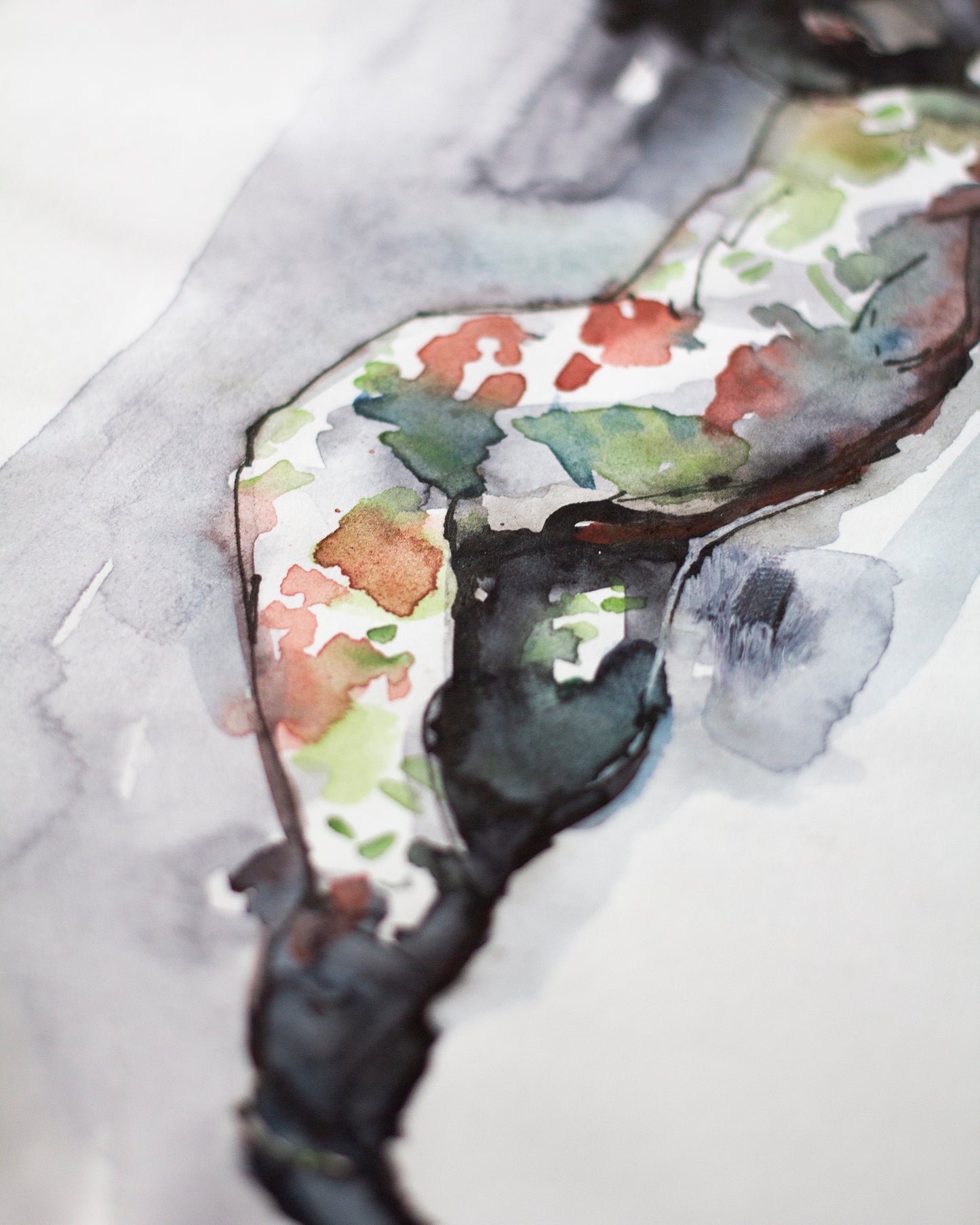 Flowers figure study I (21x15 cm) 2022