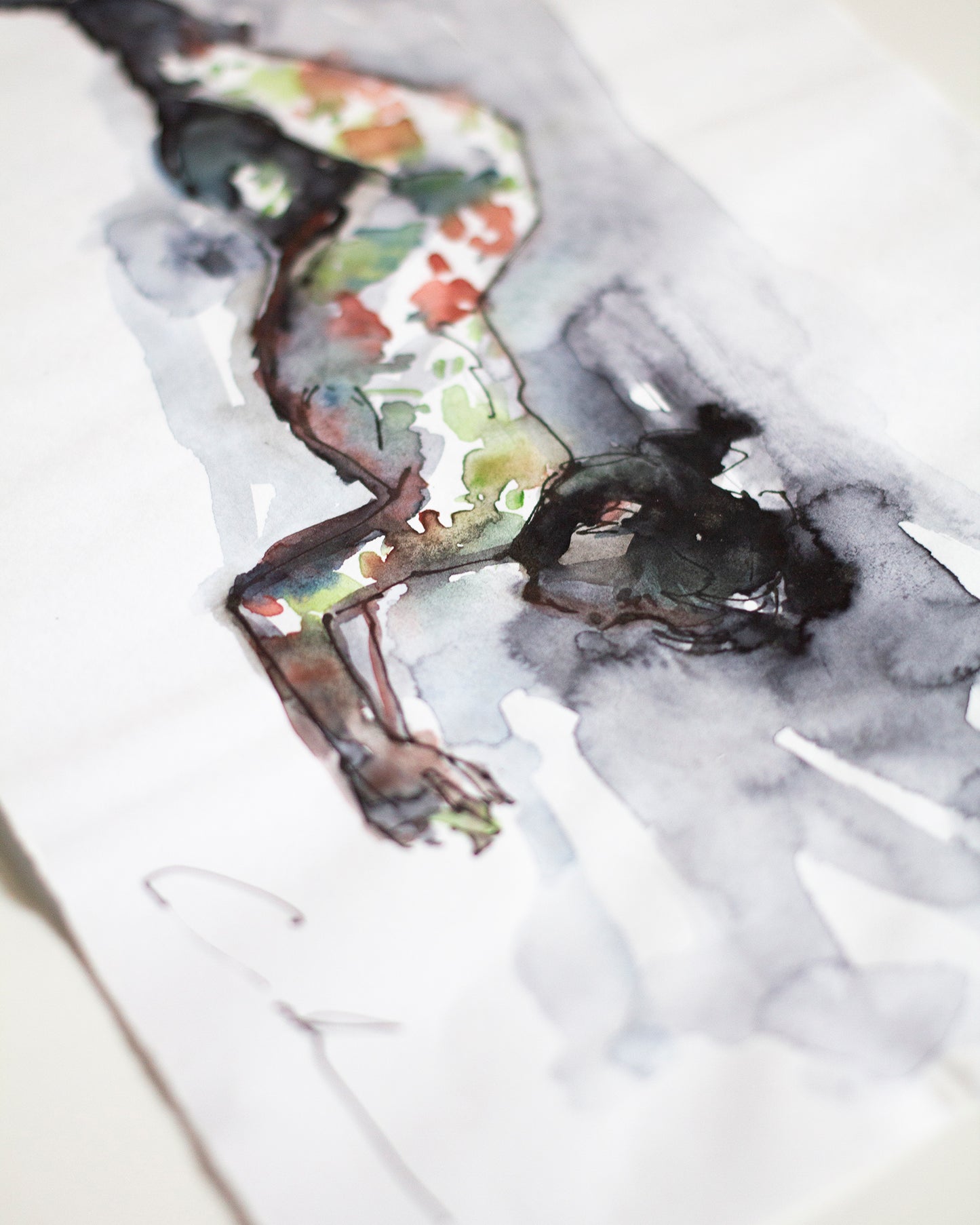 Flowers figure study I (21x15 cm) 2022