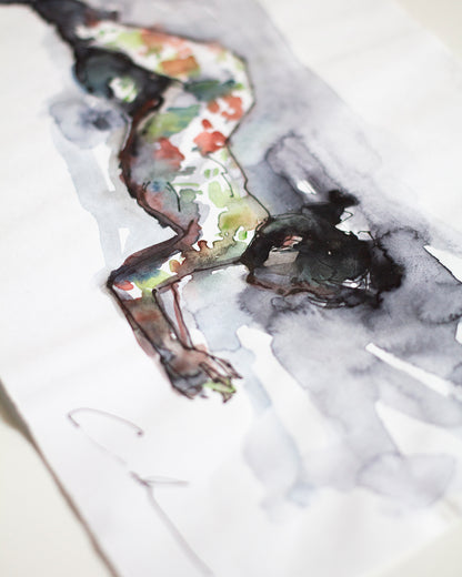 Flowers figure study I (21x15 cm) 2022