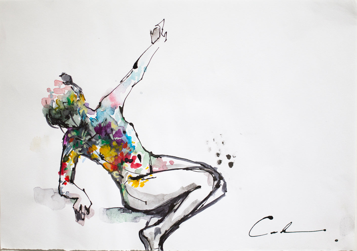 Flowers figure study II (21x15 cm) 2022