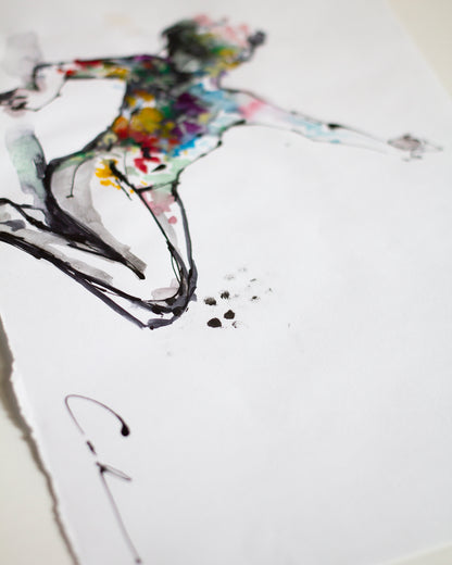 Flowers figure study II (21x15 cm) 2022