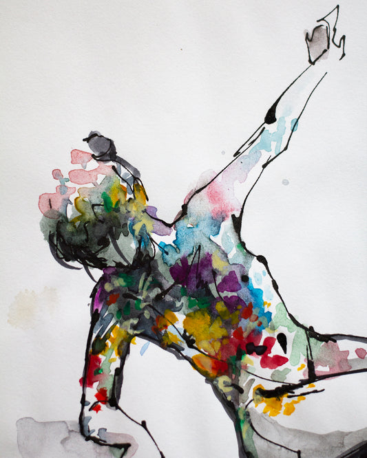 Flowers figure study II (21x15 cm) 2022