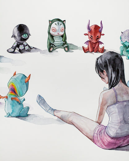 Sitting with your demons (73x53 cm) 2025