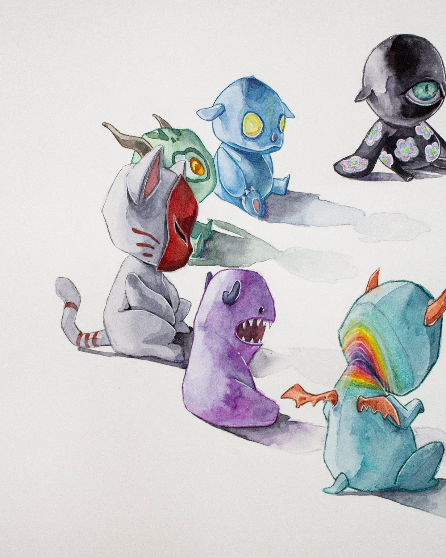 Sitting with your demons (73x53 cm) 2025